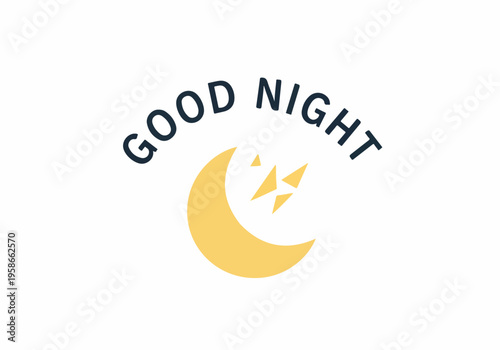 A crescent moon with stars shines brightly in the night sky at dusk.