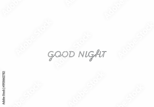 A peaceful night scene with a person saying good night.