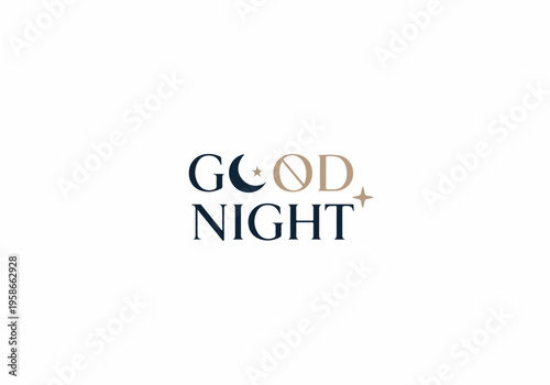 The good night message features a crescent moon and stars on a white background
