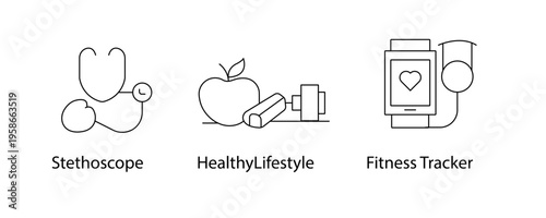 Stethoscope, Healthy Lifestyle, Fitness Tracker, Medical Equipment, Doctor Tool, Health Monitoring, Activity Tracker, Smart Band