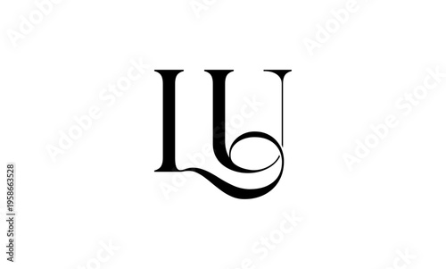 LU initial letter logo or LU monogram