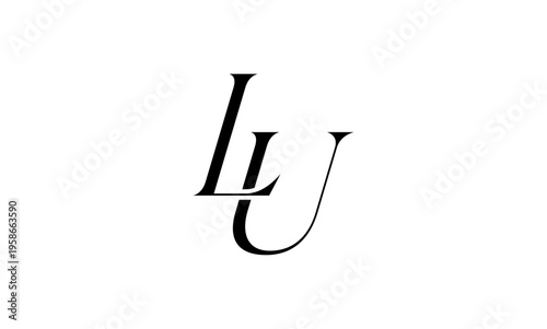 LU initial letter logo or LU monogram