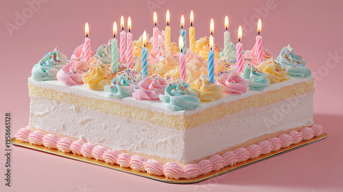 Birthday cake with candles