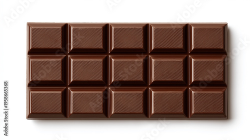 Chocolate bar on white background