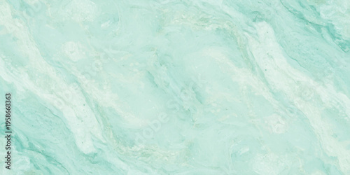abstract fluid marble background with mint green and white liquid swirls, elegant organic texture for modern design