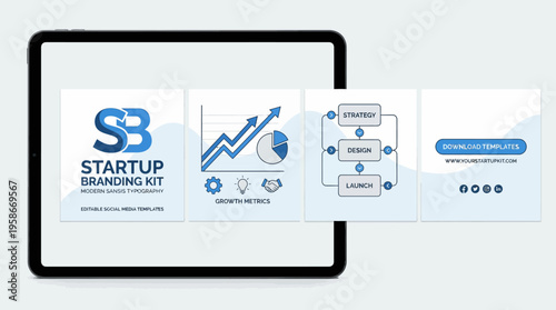 Startup Branding Kit Template for Business Growth and Strategy Development