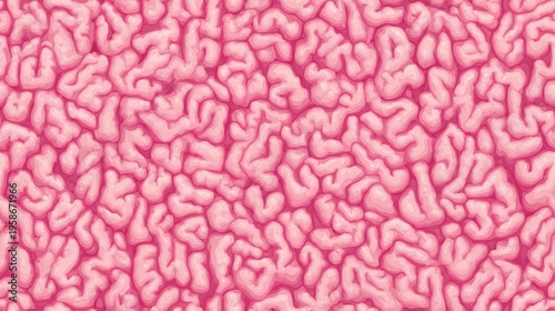 pink brain pattern seamless texture abstract neuroscience background
