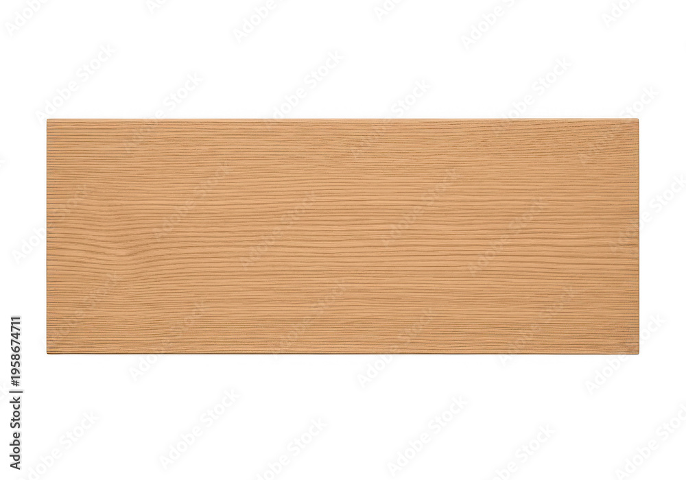 Naklejka premium Rectangular wooden texture with visible grain ideal for design projects on transparent background