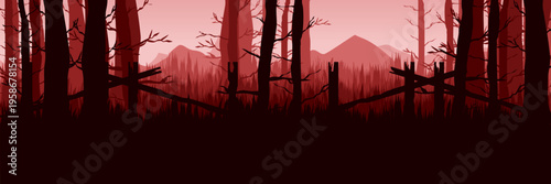 Dramatic barren tree backdrop for corporate seasonal email landing page design