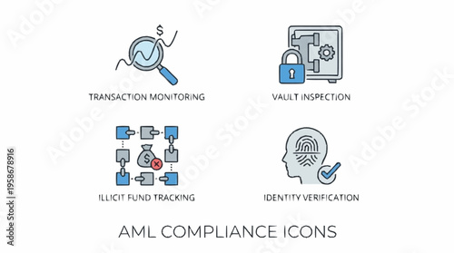 Business professionals monitoring transactions and verifying identities in a secure facility