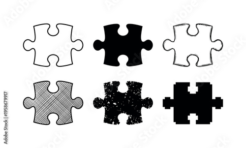 Six jigsaw puzzle pieces form the image