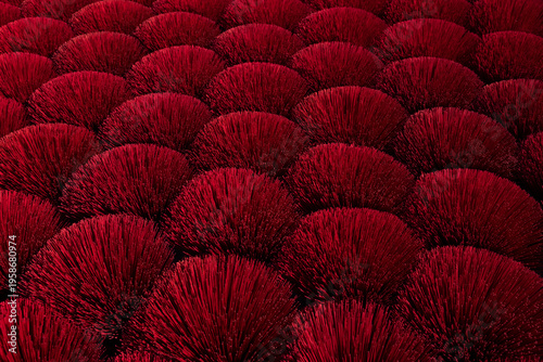 Close up of red incense sticks in Hanoi, Vietnam