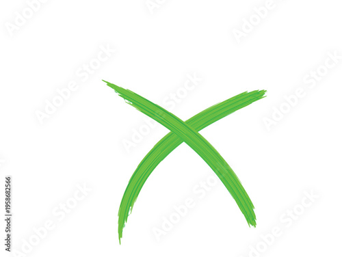 Green X Mark For Error Concepts