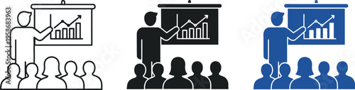 Presentation graphics with audience and graph