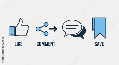 social media engagement icons