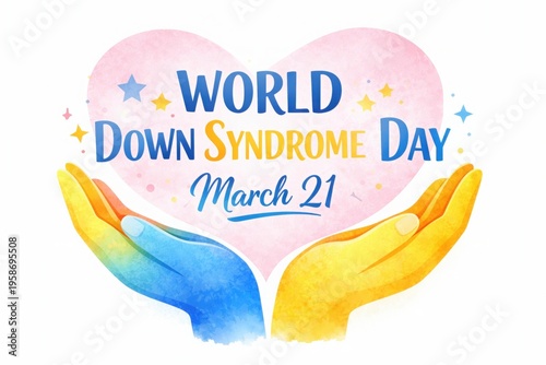 World Down Syndrome Day Awareness Illustration March 21