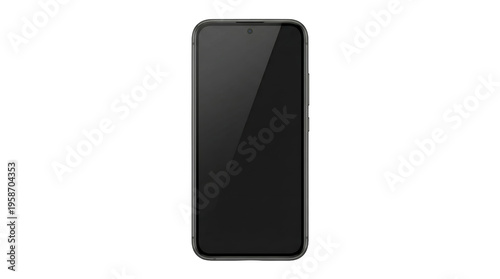 Black smartphone device screen closeup.