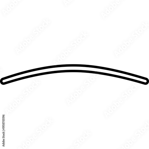 Minimalistic violin bass bar wooden strip outline icon