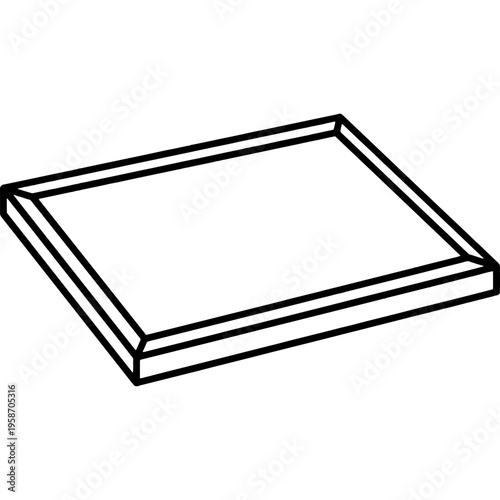 Minimalistic flat glass ointment compounding slab outline icon