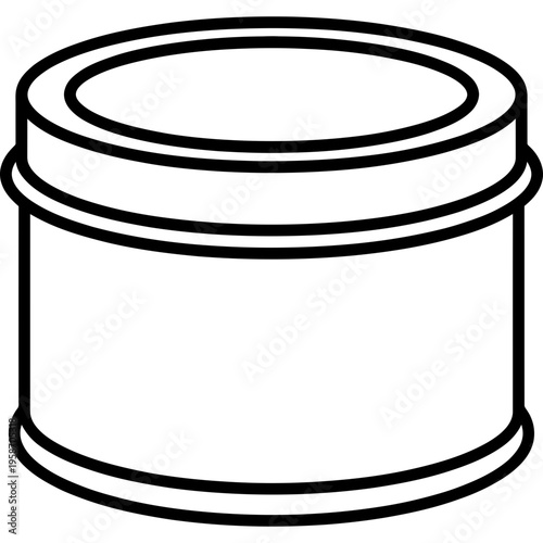 Minimalistic tin of polishing compound paste outline icon