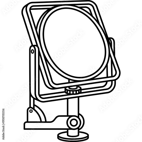 Minimalistic heliostat sun tracking mirror outline icon