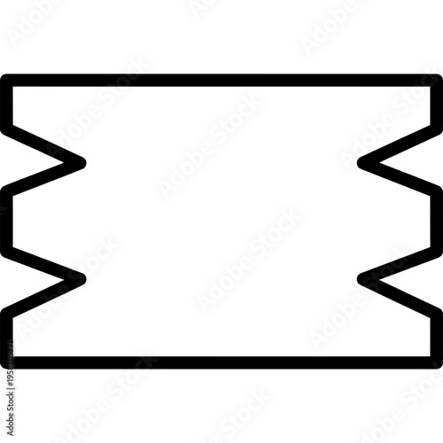 Minimalistic flat thread winder card outline icon