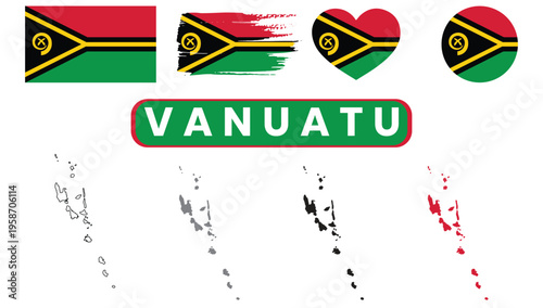 Vanuatu flag variations and graffitiVanuatu flag variations and graffiti
