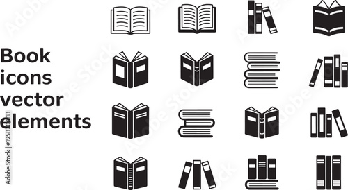Black book on white background books symbols