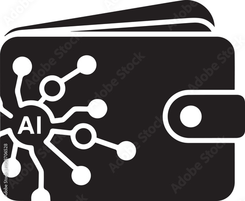 Ai wallet concept with neural network design