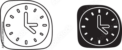 Clocks showing same time in different colors