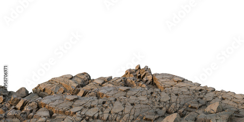 Slika na platnu rock in the mountains png landscape cracked rocky terrain Isolated