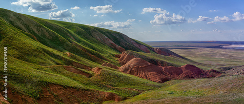 Tableau sur toile The Bogdinsky-Baskunchak Nature Reserve is a Russian state nature reserve in the Akhtuba District of the Astrakhan Region, near Lake Baskunchak and Mount Bolshoye Bogdo