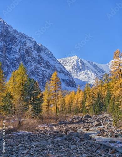Landscape of the Altai Mountains in Siberia, Altai Republic, Russia