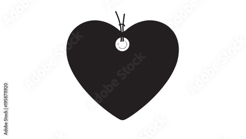 Simple Heart-Shaped Pendant with a Small Loop for Necklace Chain.