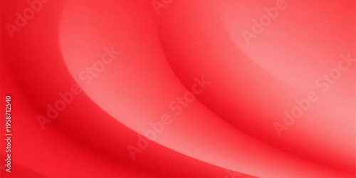 Abstract red silk and satin background featuring soft flowing waves of smooth fabric with a wavy textile texture and light pink curves in a vector illustration design