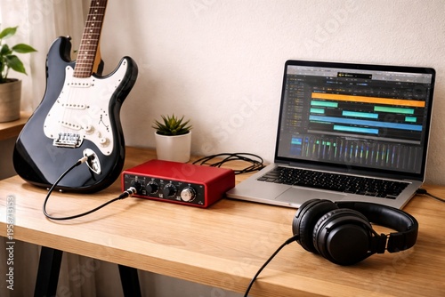 Guitar and audio interface for home music production