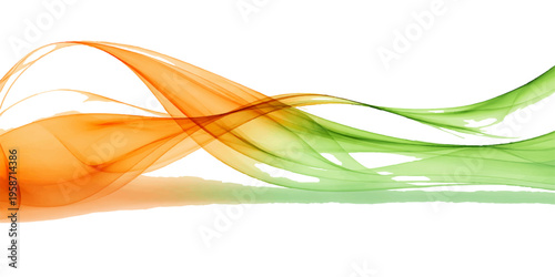 Abstract colorful wave background with flowing orange curves and swirling vector lines creates a vibrant motion pattern for modern web design and artistic wallpaper