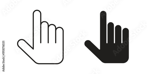 Finger icon symbol vector illustration. vector flat clipart object eps10