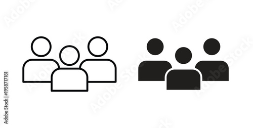 Group icon symbol vector illustration. vector flat clipart object eps10