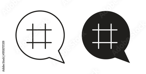 Hashtag icon symbol vector illustration. vector flat clipart object eps10