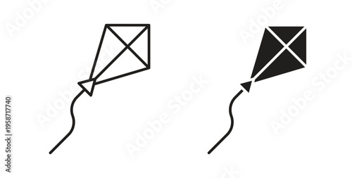 Kite icon symbol vector illustration. vector flat clipart object eps10