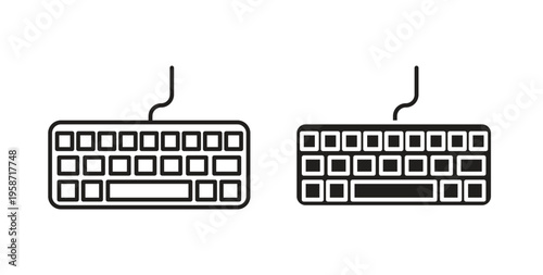 Keyboard icon symbol vector illustration. vector flat clipart object eps10