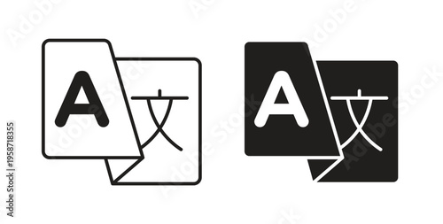 Language icon symbol vector illustration. vector flat clipart object eps10