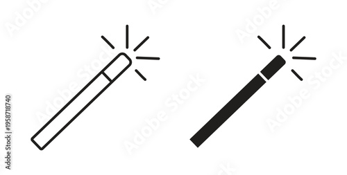 Magic icon symbol vector illustration. vector flat clipart object eps10