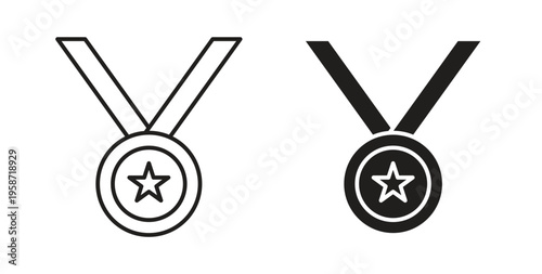 Medal icon symbol vector illustration. vector flat clipart object eps10