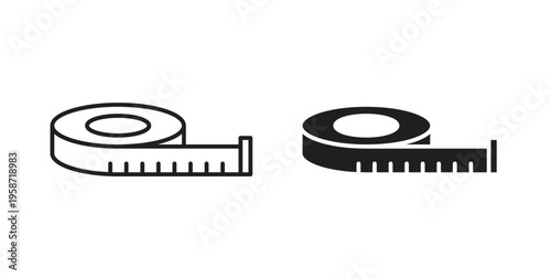 Meter tape icon symbol vector illustration. vector flat clipart object eps10