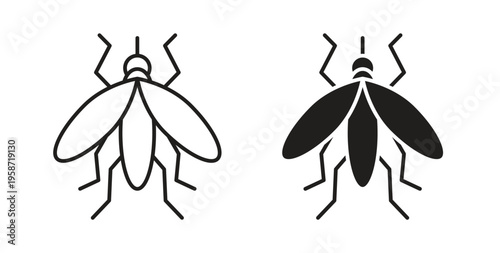 Mosquito icon symbol vector illustration. vector flat clipart object eps10