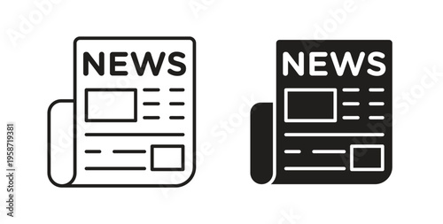 News icon symbol vector illustration. vector flat clipart object eps10