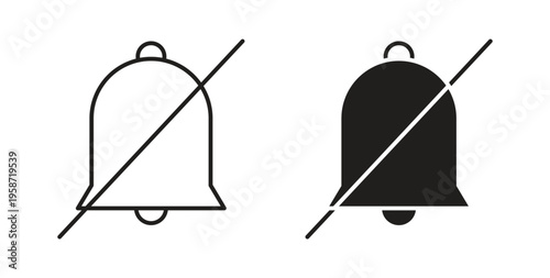 Notification off icon symbol vector illustration. vector flat clipart object eps10