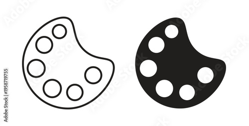 Palette icon symbol vector illustration. vector flat clipart object eps10